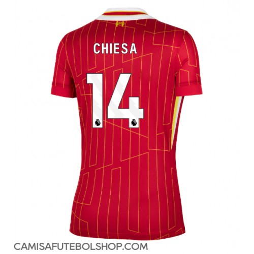 Camisa de time de futebol Liverpool Federico Chiesa #14 Replicas 1º Equipamento Feminina 2024-25 Manga Curta